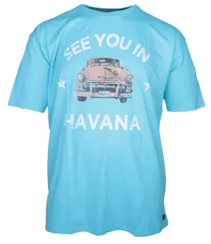 T-shirt manches courtes mélange de bleu turquoise 3XL à 4XL