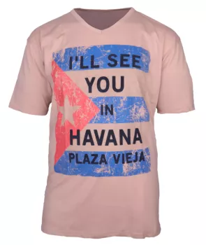 T-shirt manche courte Col en V Beige  3XL à 8XL