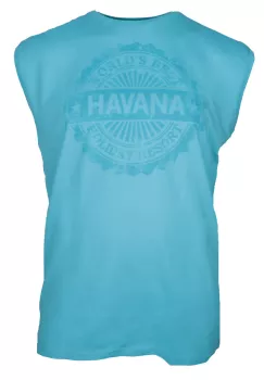 T-shirt sans manche bleu turquoise 3XL à 4XL