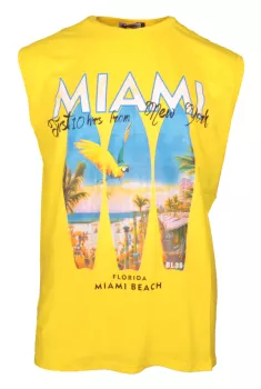 T-shirt débardeur Jaune de 3XL et 5XL