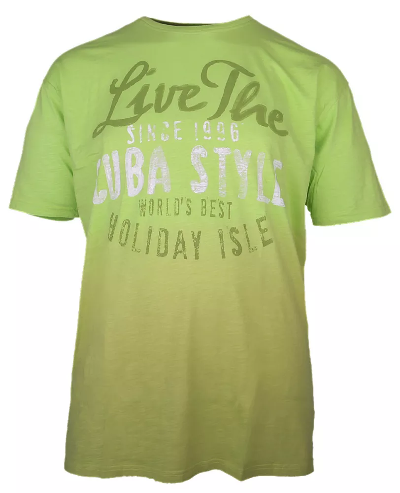 T-shirt manches courtes dégradé vert-3XL