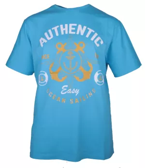 T-shirt manches Courtes bleu azur de 3XL à 6XL