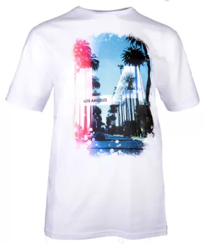 T-shirt manches Courtes blanc 5XL Los Angeles