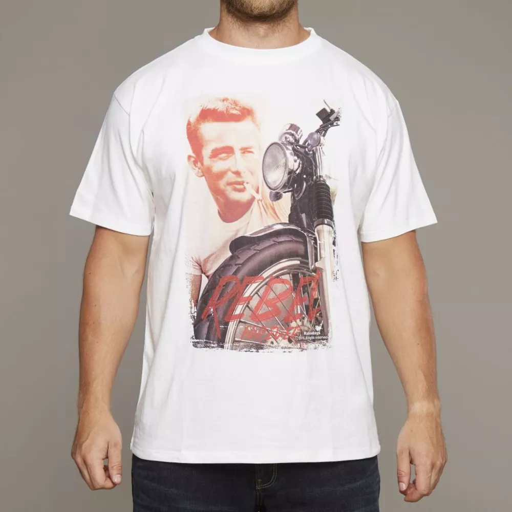 Tee-shirt imprimé Rebel blanc-3XL