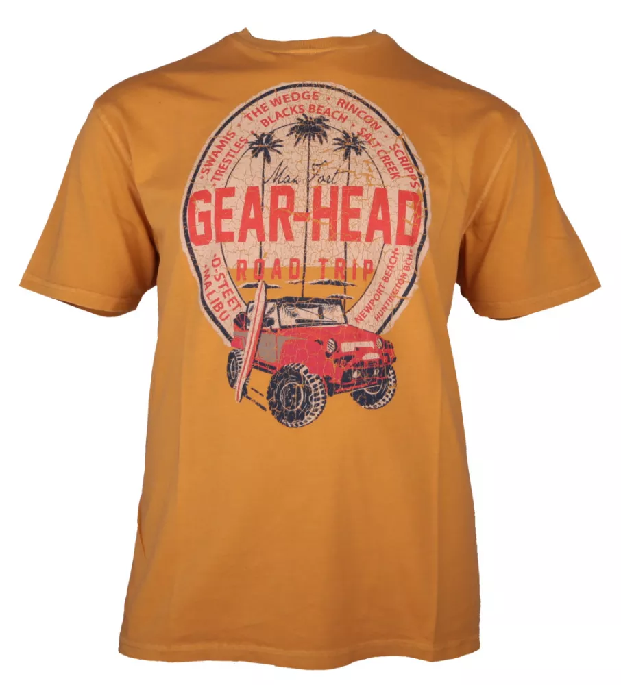 T-shirt manches Courtes vintage Jaune ocre de 3XL à 8XL-8XL