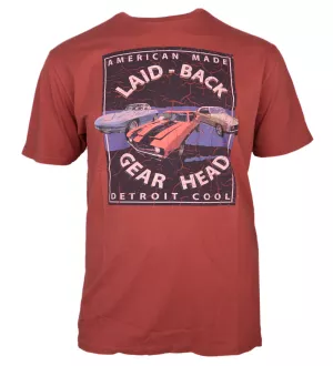 T-shirt manches Courtes vintage rouge brique de 3XL à 8XL