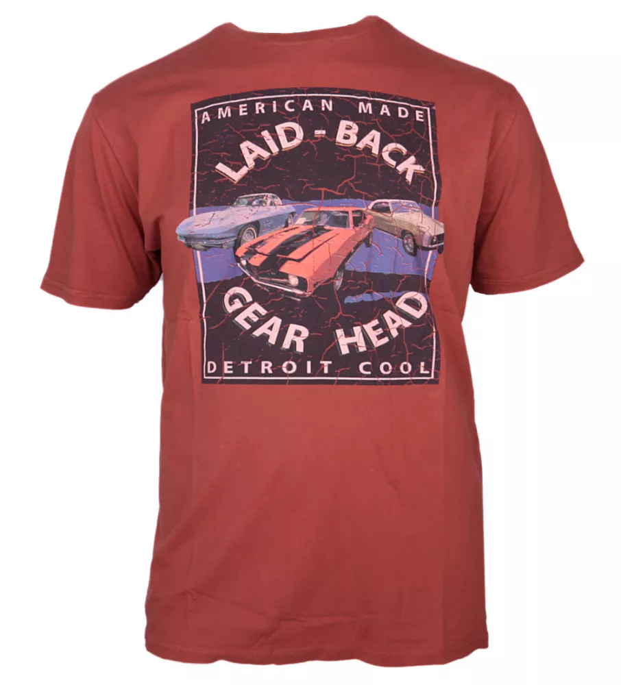 T-shirt manches Courtes vintage rouge brique de 3XL à 8XL-7XL