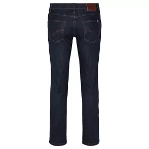 Jeans coupe Mick grande taille bleu foncé délavé-P50