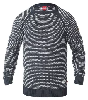 Pull col rond bleu marine de 2XL à 3XL
