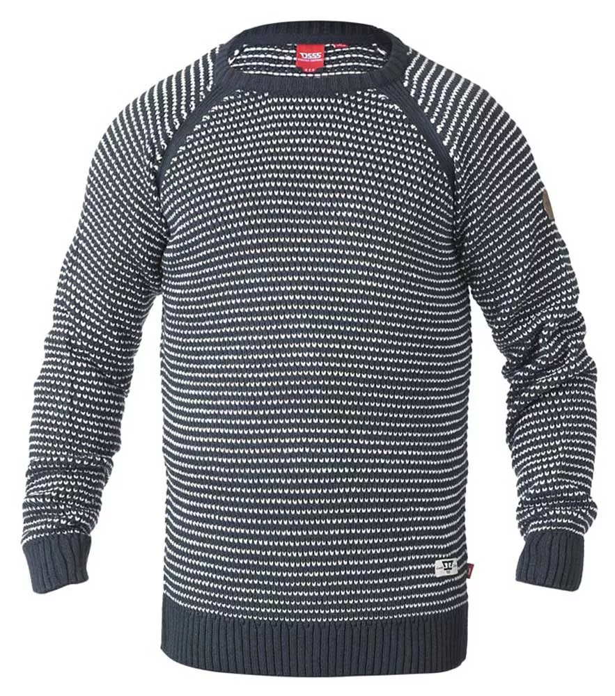 Pull col rond bleu marine de 2XL à 3XL-2XL