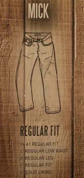 Replika jeans mode coupe Mick bleu délavé 56S-P56