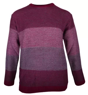 Pull Tricot bordeaux de 3XL à 8XL