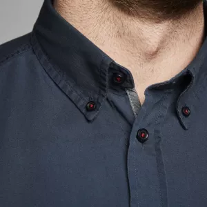 Chemise manches longues bleu marine-6XL