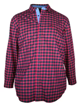 Chemise flanelle manches longues carreaux rouge bleu 4XL