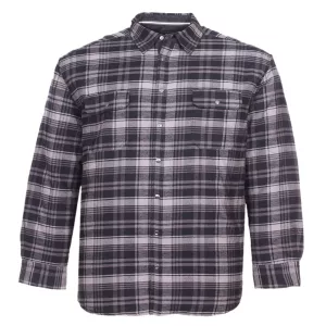 chemise Canadienne Matelassée carreaux gris anthracite et blanc