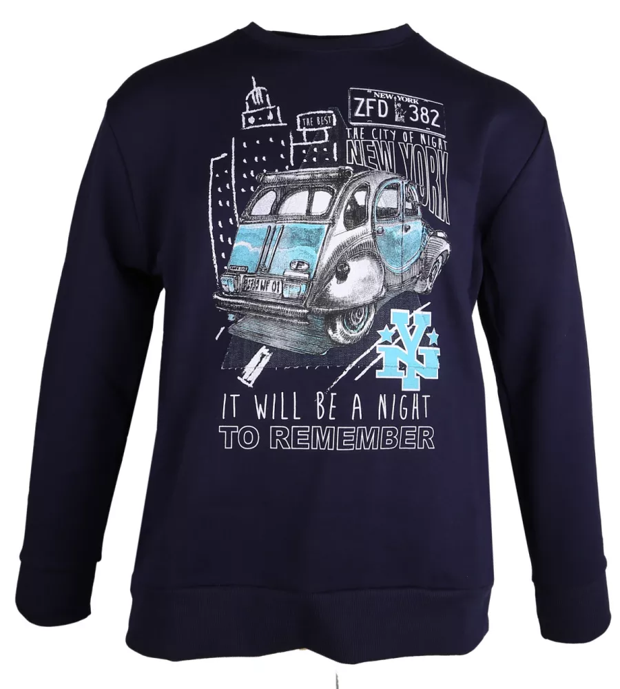 Sweat New York bleu marine-3XL