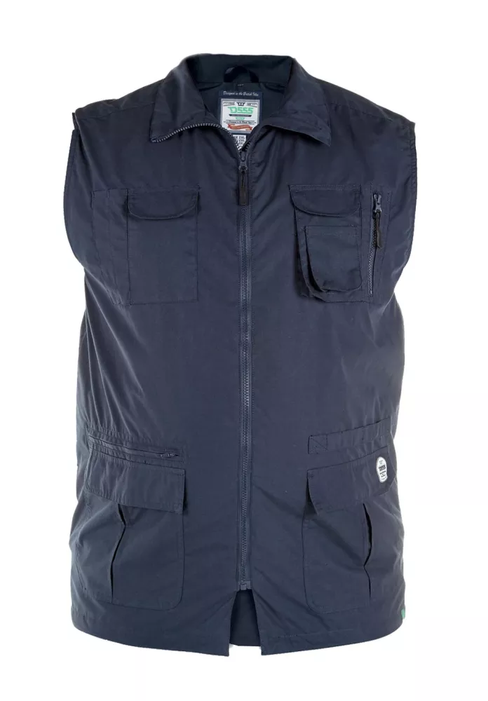 Gilet sans manche multi-poches bleu marine de 3XL à 8XL-4XL
