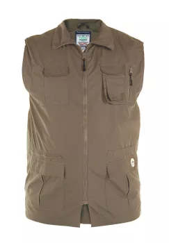 Gilet sans manche multi-poches kaki de 3XL à 8XL