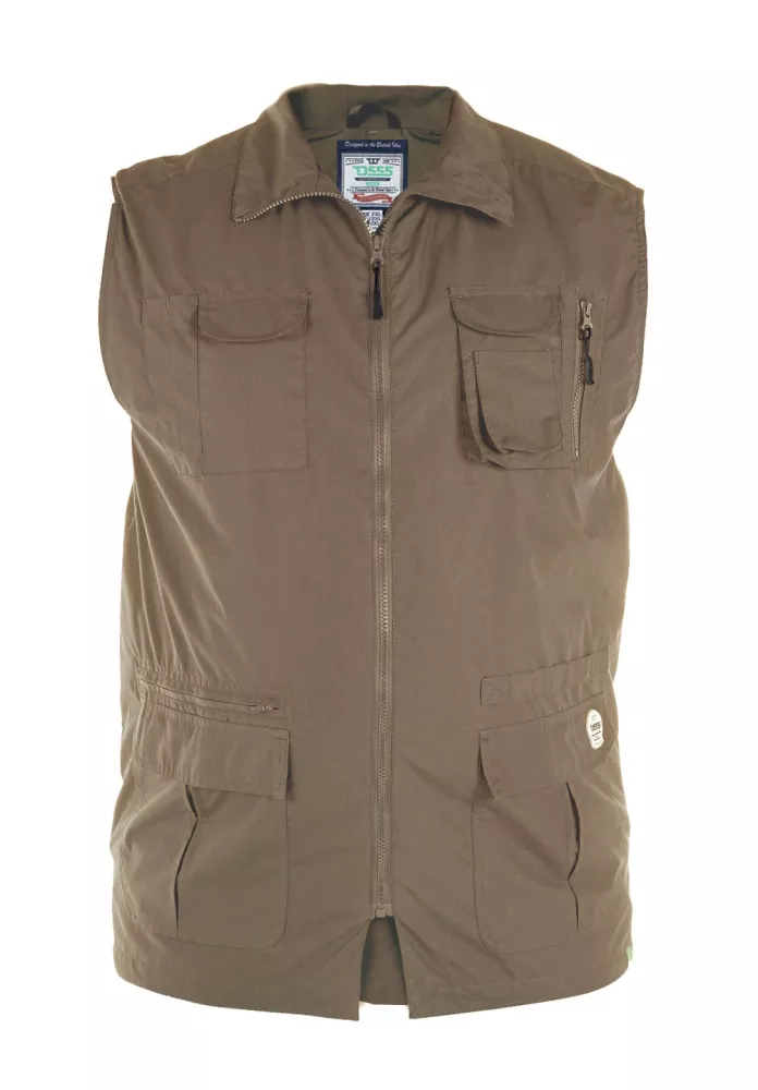 Gilet sans manche multi-poches kaki de 3XL à 8XL-4XL