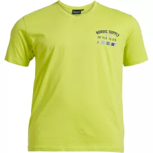 T-shirt col V jaune citron vert Nordic Supply