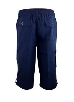 Short capri cargo bleu Foncé-7XL