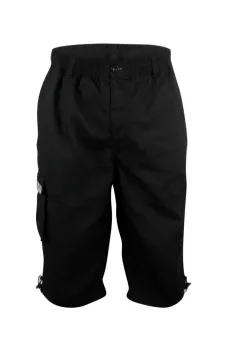 Short capri cargo noir
