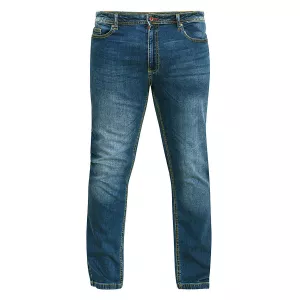 Jeans grande taille bleu délavé Ambrose - Entre jambe 32