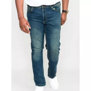 Jeans grande taille bleu délavé Ambrose - Entre jambe 32-P60