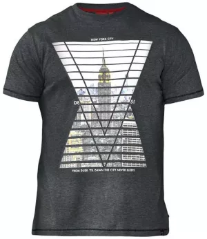 T-shirt New York gris anthracite 