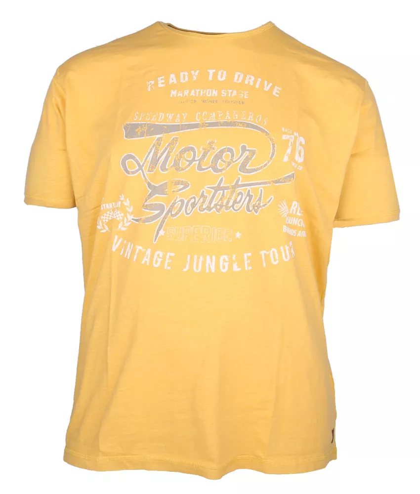 T-shirt Motor Sportsters ocre imprimé vintage-3XL