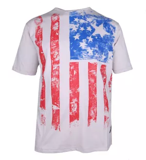 T-shirt drapeau USA blanc
