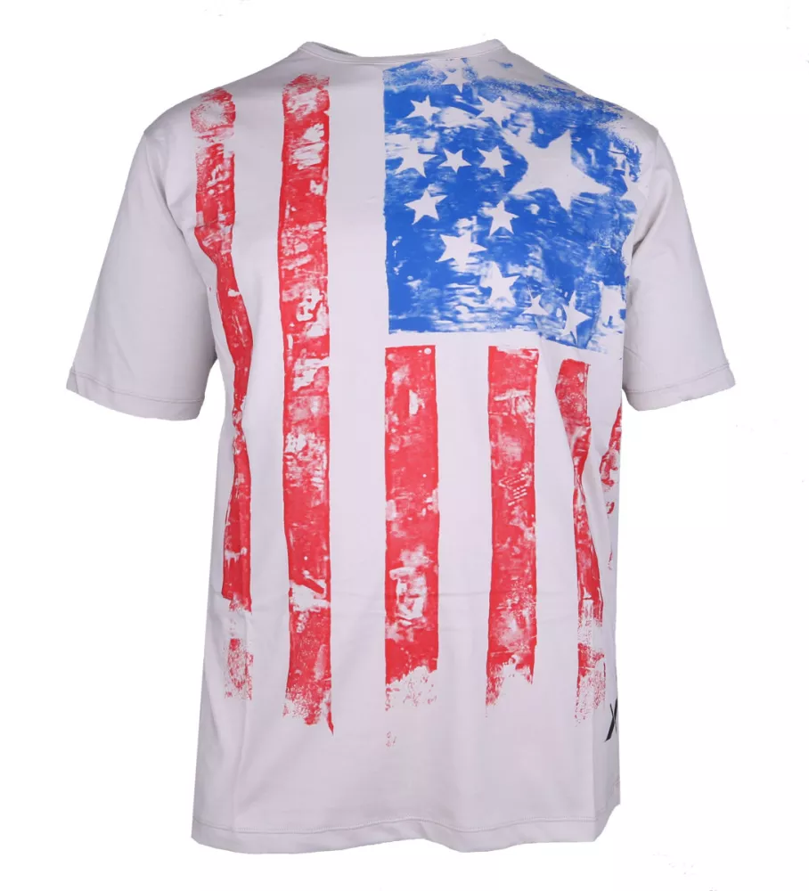 T-shirt drapeau USA blanc-7XL