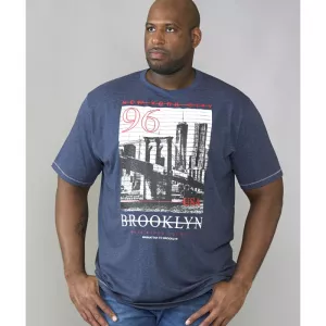 T-shirt manches courtes bleu de 3XL à 8XL - Brooklyn -5XL