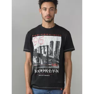 T-shirt manches courtes noir de 3XL à 8XL - Brooklyn -4XL