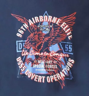 Débardeur imprimé Airborne rouge-5XL