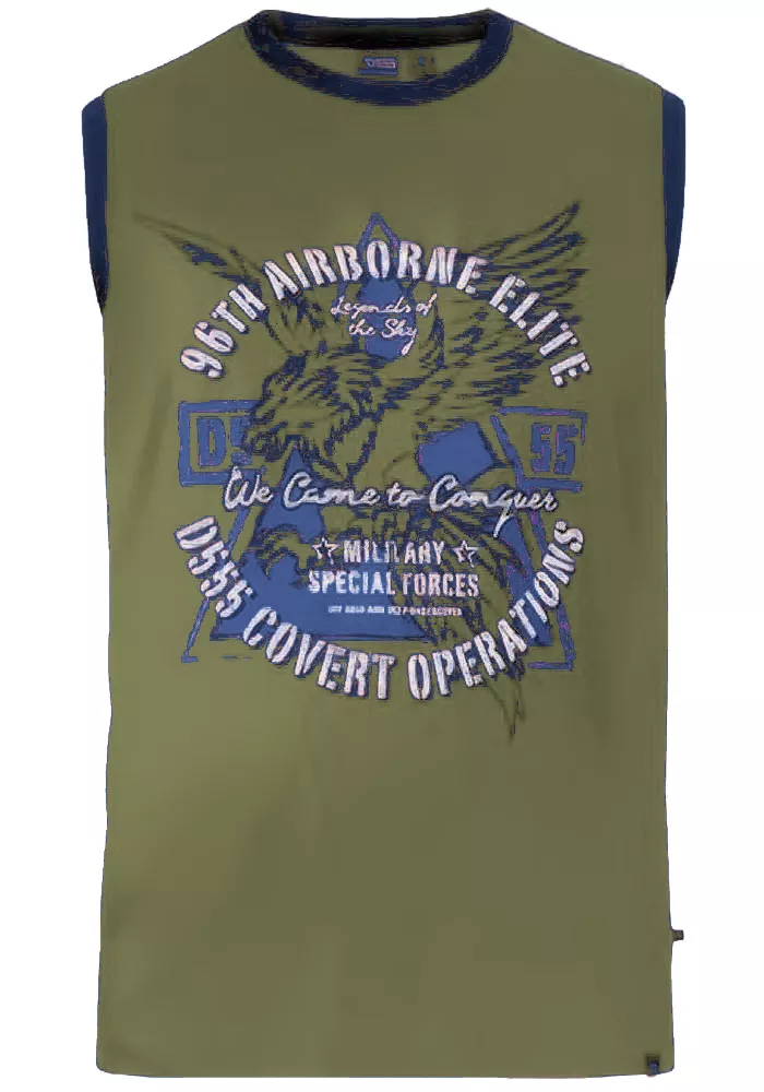 Débardeur imprimé Airborne kaki-3XL
