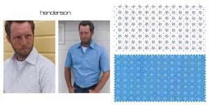 Chemise à motif bleu clair manches courtes-2XL