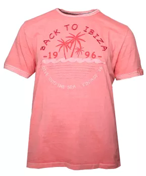 T-shirt Ibiza vintage mélange de Pêche