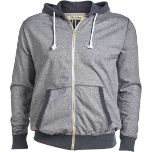Sweat zippé à capuche gris mélange