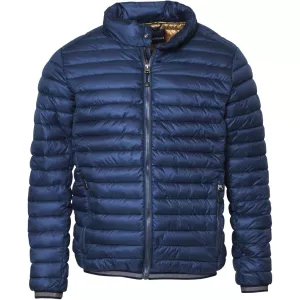 Doudoune bleu matelassée zippée avec poches