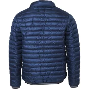 Doudoune bleu matelassée zippée avec poches-4XL
