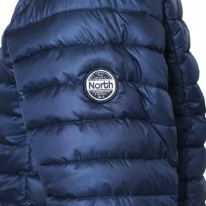Doudoune bleu matelassée zippée avec poches-4XL
