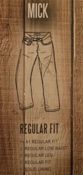 Jean Allsize bleu délavé délavé coupe Mick-P58