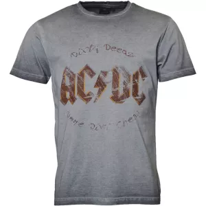 T-shirt AC/DC Replika Jeans gris foncé effet Cool Dyed
