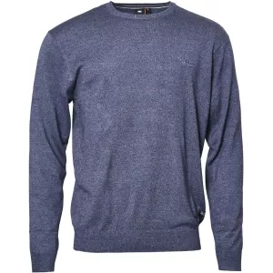 Pull col rond mélange de Bleu légion coupe droite