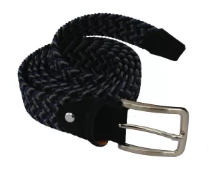 Ceinture tressée Pionier bleu élastique-C150