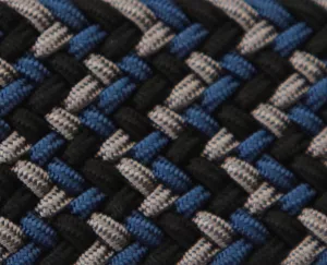 Ceinture tressée Pionier bleu élastique-C150