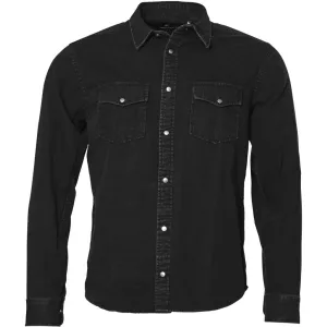 Surchemise Replika Jeans noir délavé grandes tailles-3XL