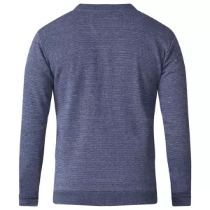 Cardigan zippé bleu marine rayé manches longues-4XL
