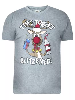 T-shirt Noël humoristique Duke gris chiné 